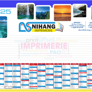 Semainier sous-main 2025